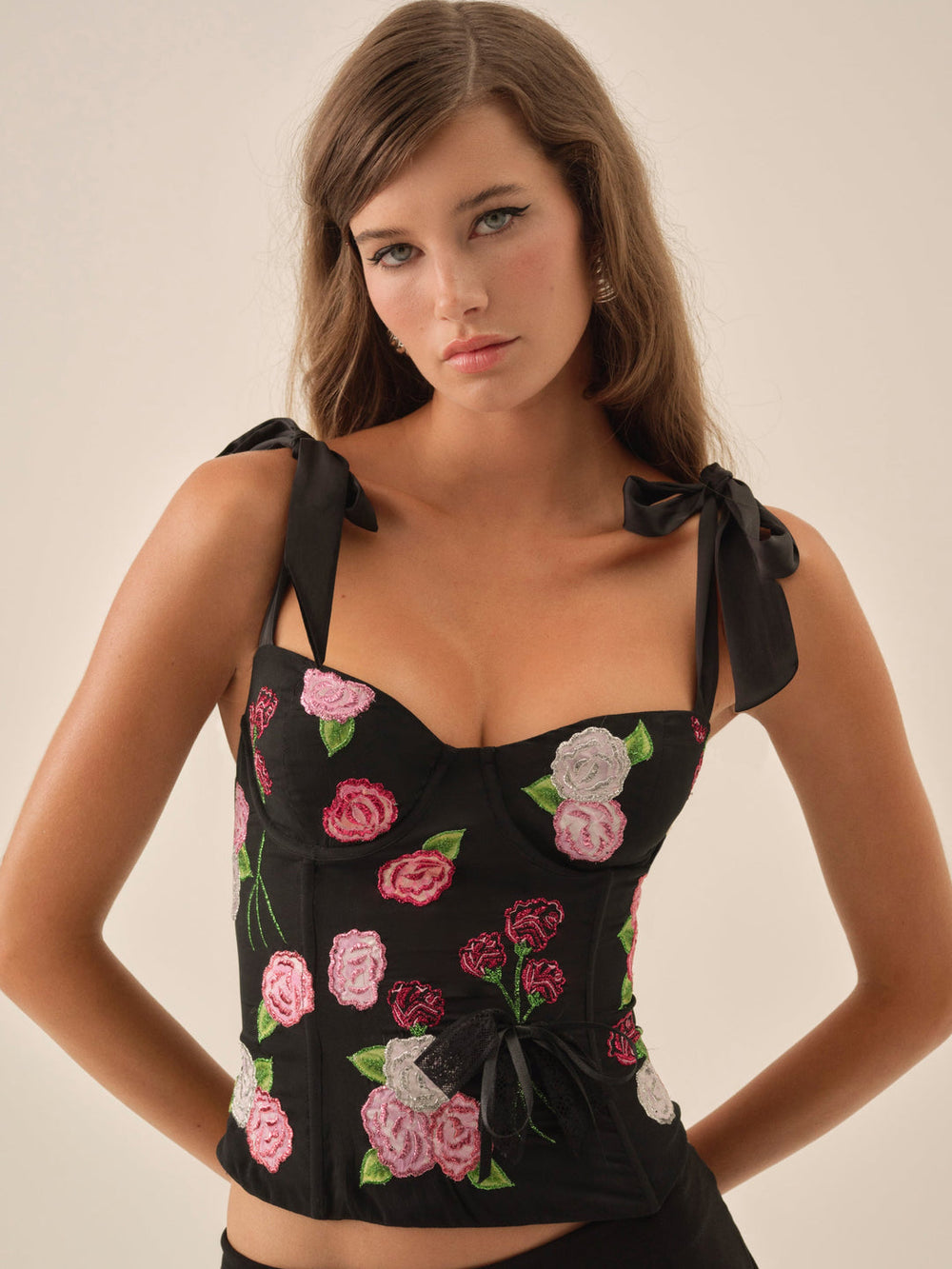 Midnight Garden Bustier Black