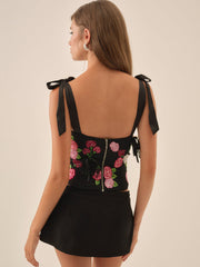 Midnight Garden Bustier Black