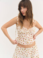 Adahlia Floral Top Cream