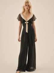 Dottie Dot Pantsuit Black