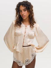 Betsy Bow Blouse Pale Peach