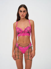 Tulip Rhinestone Bralette Pink