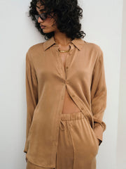 Clarabell Button Down Shirt CAMEL