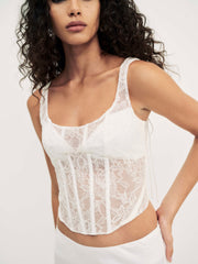 Leah Bustier Cream