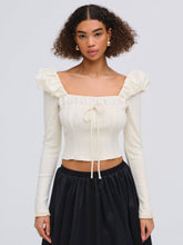 Aliyah Pointelle Top Cream