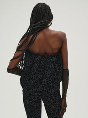 Midnight Velvet Bubble Top Black