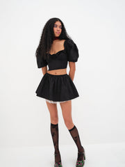 Maye Crop Top Black