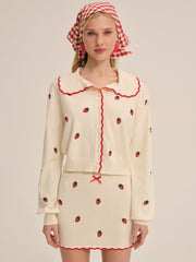 Strawberry Jam Cardigan Cream