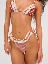 Gingham Bikini Bottom Red