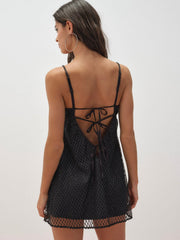 Glitter Slip Dress Black
