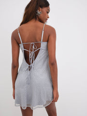 Glitter Slip Dress Silver