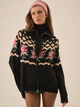 Ski Lodge Zip-Up Sweater Black