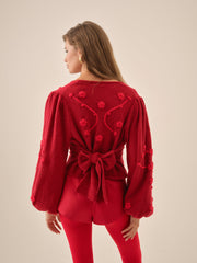 Adalyn Cardigan Red