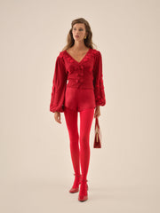 Adalyn Cardigan Red
