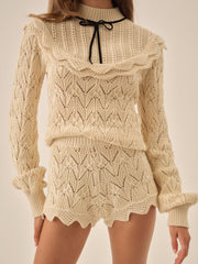 Lelia Knit Short Cream
