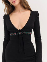 Naomi Knit Mini Dress Black