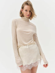 Athena Turtle Neck Top Cream