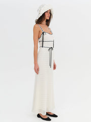 Mayfair Crochet Maxi Dress White