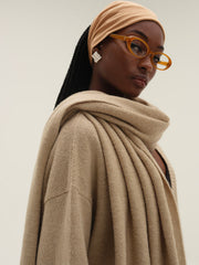 Solana Cardigan with Scarf Tan