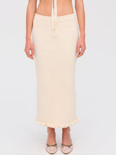 Rey Knit Midi Skirt Cream