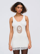 Lyon Knit Mini Dress White