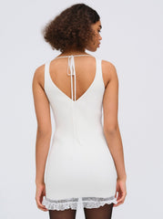 Lyon Knit Mini Dress White