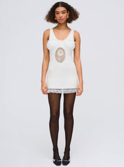 Lyon Knit Mini Dress White