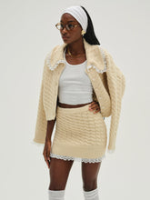 Milana Knit Mini Skirt Cream