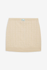 Daniela Knit Mini Skirt Cream