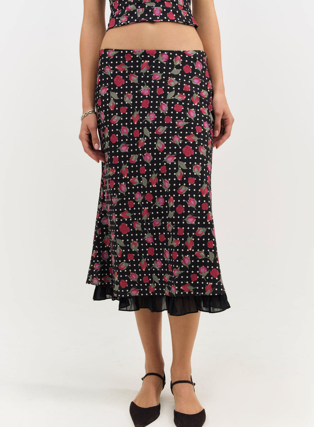 Betty Bud Midi Skirt Black