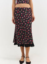 Betty Bud Midi Skirt Black