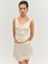 Carla Jacquard Mini Skirt Cream