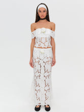 Claudia Maxi Skirt White