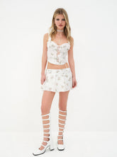 Tasha Mini Skirt White
