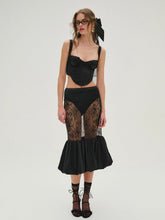 Sugarplum Lace Midi Skirt Black
