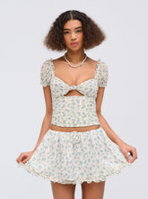 Chateau Mini Skirt Blue