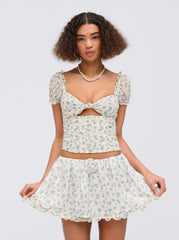 Chateau Mini Skirt Blue