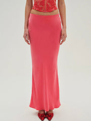 Lena Maxi Skirt Red