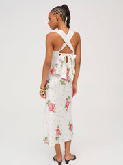 Rosebud Midi Skirt White