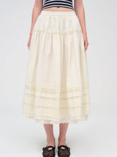 Eyelet Midi Skirt White