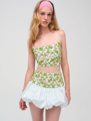 Bridget Beaded Mini Skirt Blue