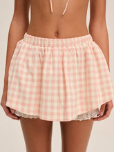 Petal Gingham Skort Peach