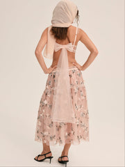 Blushing Rose Midi Skirt Blush