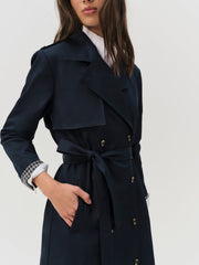 Reese Trench Coat Navy