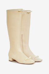 Claudine Cap Toe Boot Cream
