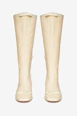Claudine Cap Toe Boot Cream