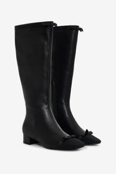 Claudine Cap Toe Boot Black