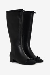 Claudine Cap Toe Boot Black