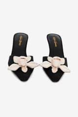 Claudine Mule Heel Black