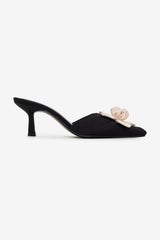 Claudine Mule Heel Black